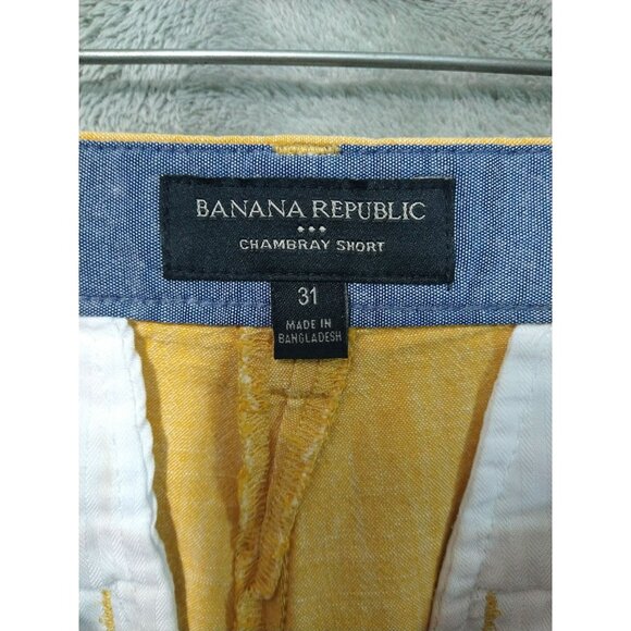 Banana Republic Shorts Mens 31 x 9 Chambray Flat Front Mid Rise Lot of 3 - Picture 8 of 10
